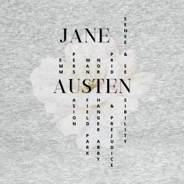 Jane Austen novels design by Miss Pell